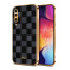 Vaku ® Samsung Galaxy A50 Cheron Series Leather Stitched Gold Electroplated Soft TPU Back Cover