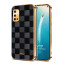 Vaku ® Vivo V17 Cheron Series Leather Stitched Gold Electroplated Soft TPU Back Cover