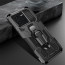 Vaku ® Vivo V25 5G Vanguard Military Grade Armor Case with Metal Belt Clip Kickstand Back Cover