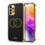 Vaku ® Samsung Galaxy A73 5G Skylar Leather Pattern Gold Electroplated Soft TPU Back Cover