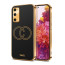 Vaku ® Samsung Galaxy S20 FE Skylar Leather Pattern Gold Electroplated Soft TPU Back Cover