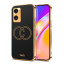 Vaku ® Oppo A76 4G Skylar Leather Pattern Gold Electroplated Soft TPU Back Cover