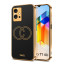 Vaku ® Vivo T1 5G Skylar Leather Pattern Gold Electroplated Soft TPU Back Cover