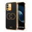 Vaku ® Vivo V23 5G Skylar Leather Pattern Gold Electroplated Soft TPU Back Cover