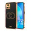 Vaku ® Vivo Y72 5G Skylar Leather Pattern Gold Electroplated Soft TPU Back Cover