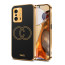 Vaku ® Xiaomi 11T Pro 5G Skylar Leather Pattern Gold Electroplated Soft TPU Back Cover