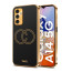 Vaku ® Samsung Galaxy A14 5G Skylar Leather Pattern Gold Electroplated Soft TPU Back Cover