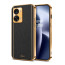 Vaku ® OnePlus Nord 2T 5G Luxemberg Series Leather Stitched Gold Electroplated Soft TPU Back Cover