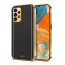 Vaku ® Samsung Galaxy A23 5G Luxemberg Series Leather Stitched Gold Electroplated Soft TPU Back Cover