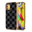 Vaku ® Samsung Galaxy M31 Cheron Series Leather Stitched Gold Electroplated Soft TPU Back Cover