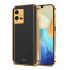 Vaku ® Vivo Y55 5G Luxemberg Leather Pattern Gold Electroplated Soft TPU Back Cover