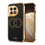 Vaku ® OnePlus Skylar Series Leather Stitched Gold Electroplated Soft TPU Back Cover