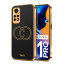 Vaku ® Xiaomi Redmi Note 11 Pro Skylar Leather Pattern Gold Electroplated Soft TPU Back Cover