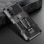 Vaku ® Vivo V27 5G Vanguard Military Grade Armor Case with Metal Belt Clip Kickstand Back Cover