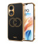 Vaku ® Oppo A38 Skylar Leather Pattern Gold Electroplated Soft TPU Back Cover
