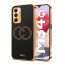 Vaku ® Samsung Galaxy M34 5G Skylar Leather Pattern Gold Electroplated Soft TPU Back Cover