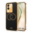 Vaku ® Vivo Y200 5G Skylar Leather Pattern Gold Electroplated Soft TPU Back Cover