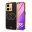 Vaku ® Vivo Y35 4G Skylar Leather Pattern Gold Electroplated Soft TPU Back Cover