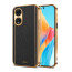 Vaku ® Oppo A98 Luxemberg Leather Pattern Gold Electroplated Soft TPU Back Cover