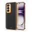 Vaku ® Oppo Reno12 5G Luxemberg Leather Pattern Gold Electroplated Soft TPU Back Cover