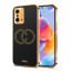 Vaku ® Xiaomi 11T Pro 5G Skylar Leather Pattern Gold Electroplated Soft TPU Back Cover