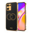 Vaku ® Oppo F21 Pro Skylar Leather Pattern Gold Electroplated Soft TPU Back Cover