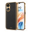 Vaku ® Oppo A38 Luxemberg Leather Pattern Gold Electroplated Soft TPU Back Cover