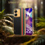 Vaku ® Vivo Y22 Felix Line Leather Stitched Gold Electroplated Soft TPU Back Cover Case