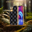 Vaku ® Vivo Y73 Cheron Series Leather Stitched Gold Electroplated Soft TPU Back Cover