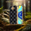 Vaku ® Xiaomi Redmi Note 9 Pro Max Cheron Series Leather Stitched Gold Electroplated Soft TPU Back Cover