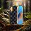 Vaku ® Oppo A74 Cheron Leather Stitched Gold Electroplated Soft TPU Back Cover