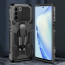 Vaku ® Vivo V27 5G Vanguard Military Grade Armor Case with Metal Belt Clip Kickstand Back Cover