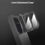 Vaku ® Samsung Galaxy S23 Ultra Rime Frosted Translucent Camera Protector Case with Built-in Stash Stand Back Cover