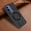 Vaku ® Vivo Y300 5G Diamond Plume Pattern Magnetic Magsafe Matte Soft-Touch Texture Back Cover