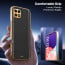 Vaku ® Samsung Galaxy A22 5G Luxemberg Series Leather Stitched Gold Electroplated Soft TPU Back Cover