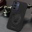 Vaku ® Samsung Galaxy A25 5G Lion Embossed Luxury Designer Leather Protective Back Cover Case