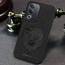 Vaku ®  Oppo A3 Pro 5G Lion Embossed Luxury Designer Leather Protective Back Cover Case