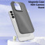 Vaku ® Samsung Galaxy S24 Plus Rime Frosted Translucent Camera Protector Case with Built-in Stash Stand Back Cover