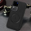 Vaku ® Vivo V30 5G Maxtron Leather Stitched Magnetic Magsafe Non-Slip Grip Shockproof Back Cover