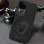Vaku ® Vivo V30 5G Lion Embossed Luxury Designer Leather Protective Back Cover Case