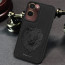 Vaku ® Vivo Y18 Lion Embossed Luxury Designer Leather Protective Back Cover