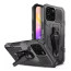 Vaku ® Vivo Y35 4G Vanguard Military Grade Armor Case with Metal Belt Clip Kickstand Back Cover