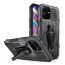 Vaku ® Vivo Y22 Vanguard Military Grade Armor Case with Metal Belt Clip Kickstand Back Cover