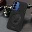 Vaku ® Samsung Galaxy S25 Lion Embossed Luxury Designer Leather Protective Back Cover
