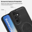 Vaku ® Samsung Galaxy A34 5G Maxtron Leather Stitched Magnetic Magsafe Non-Slip Grip Shockproof Back Cover