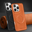 Vaku ® Apple iPhone 16 Pro Maxtron Leather Stitched Magnetic Magsafe Non-Slip Grip Shockproof Back Cover