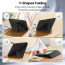 Vaku Luxos ® MAGVERSA Y-FOLD iPad (A16) 11th/10th Gen (2025/2022) 11/10.9-inch 360° Rotating Stand Transparent Back With Pencil Holder Cover Case