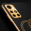 Vaku ® Redmi Note 11T 5G Skylar Leather Pattern Gold Electroplated Soft TPU Back Cover