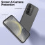 Vaku ® Samsung Galaxy S24 5G Rime Frosted Translucent Camera Protector Case with Built-in Stash Stand Back Cover