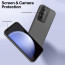 Vaku ® Samsung Galaxy S24 Plus Rime Frosted Translucent Camera Protector Case with Built-in Stash Stand Back Cover